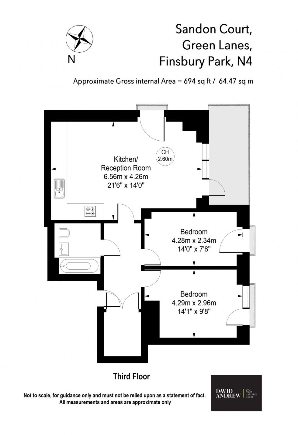 Floorplan for Green Lanes, Sandon Court, N4