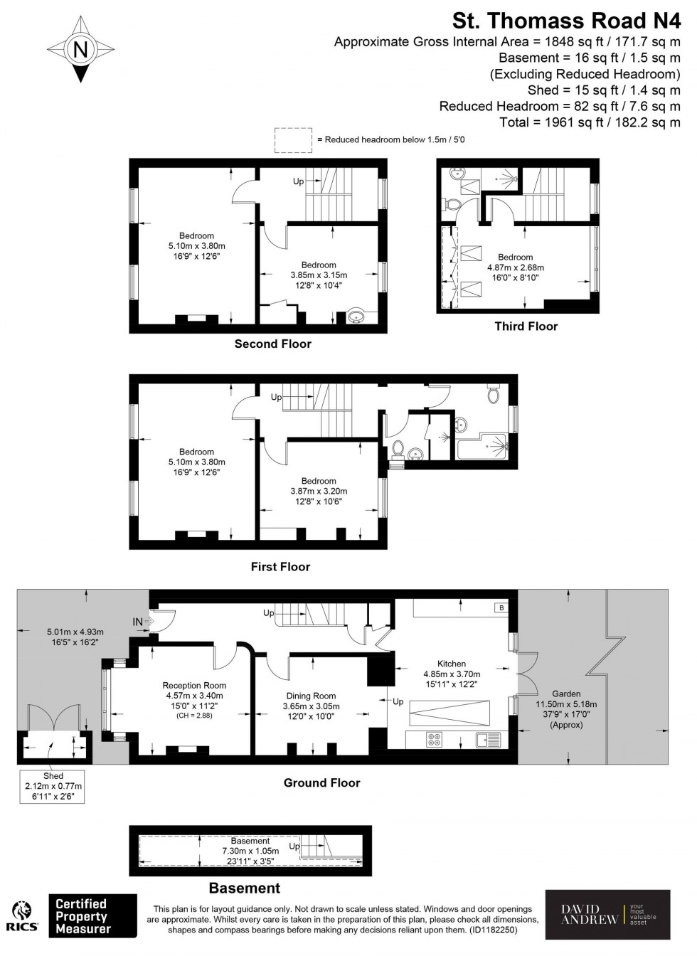 Floorplan for St. Thomas's Road, London, N4
