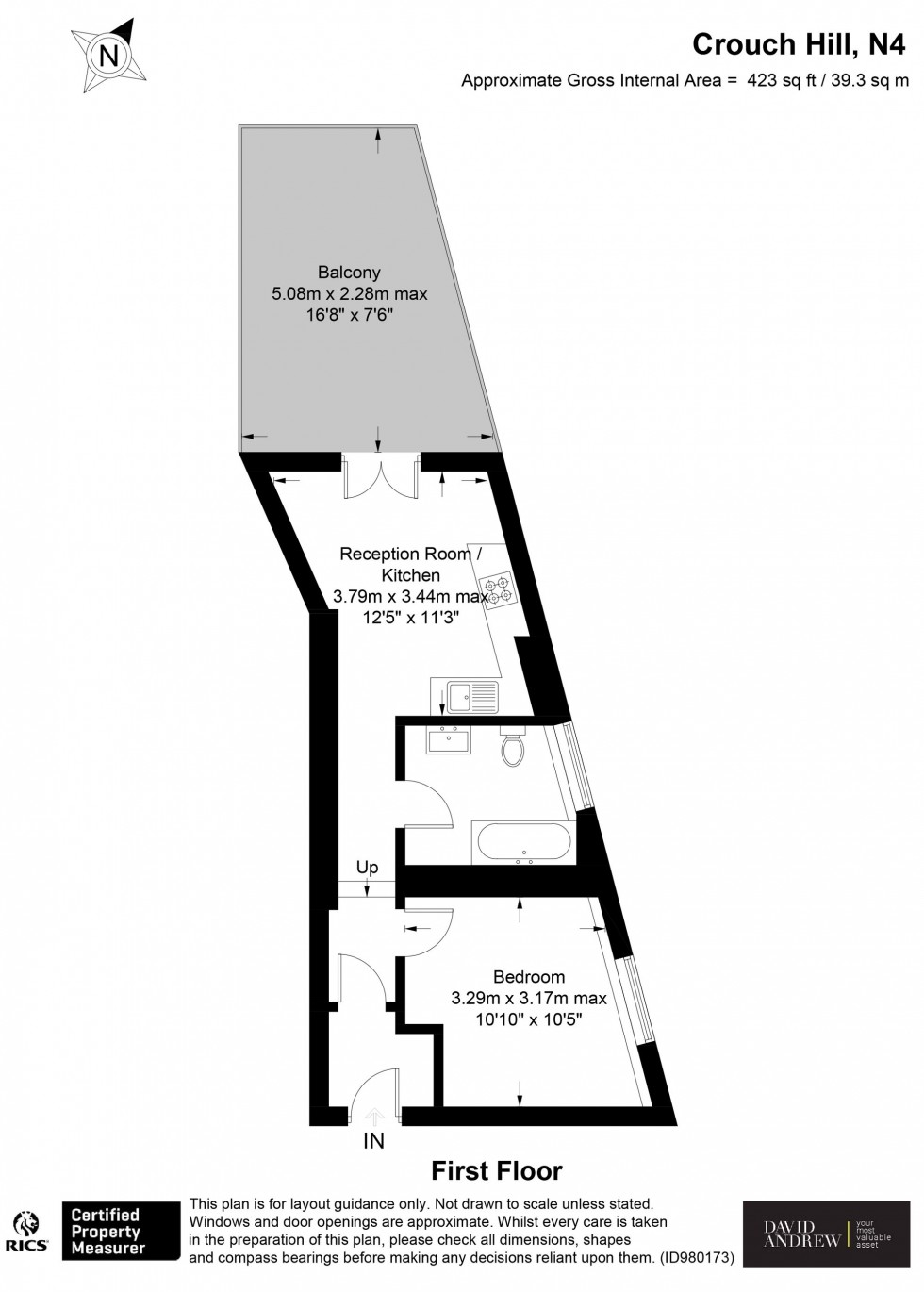 Floorplan for Crouch Hill, London, N4