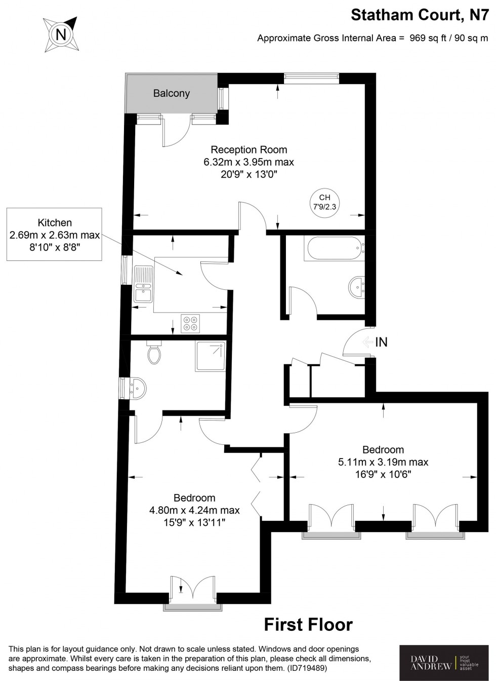 Floorplan for Tollington Way, Statham Court, N7
