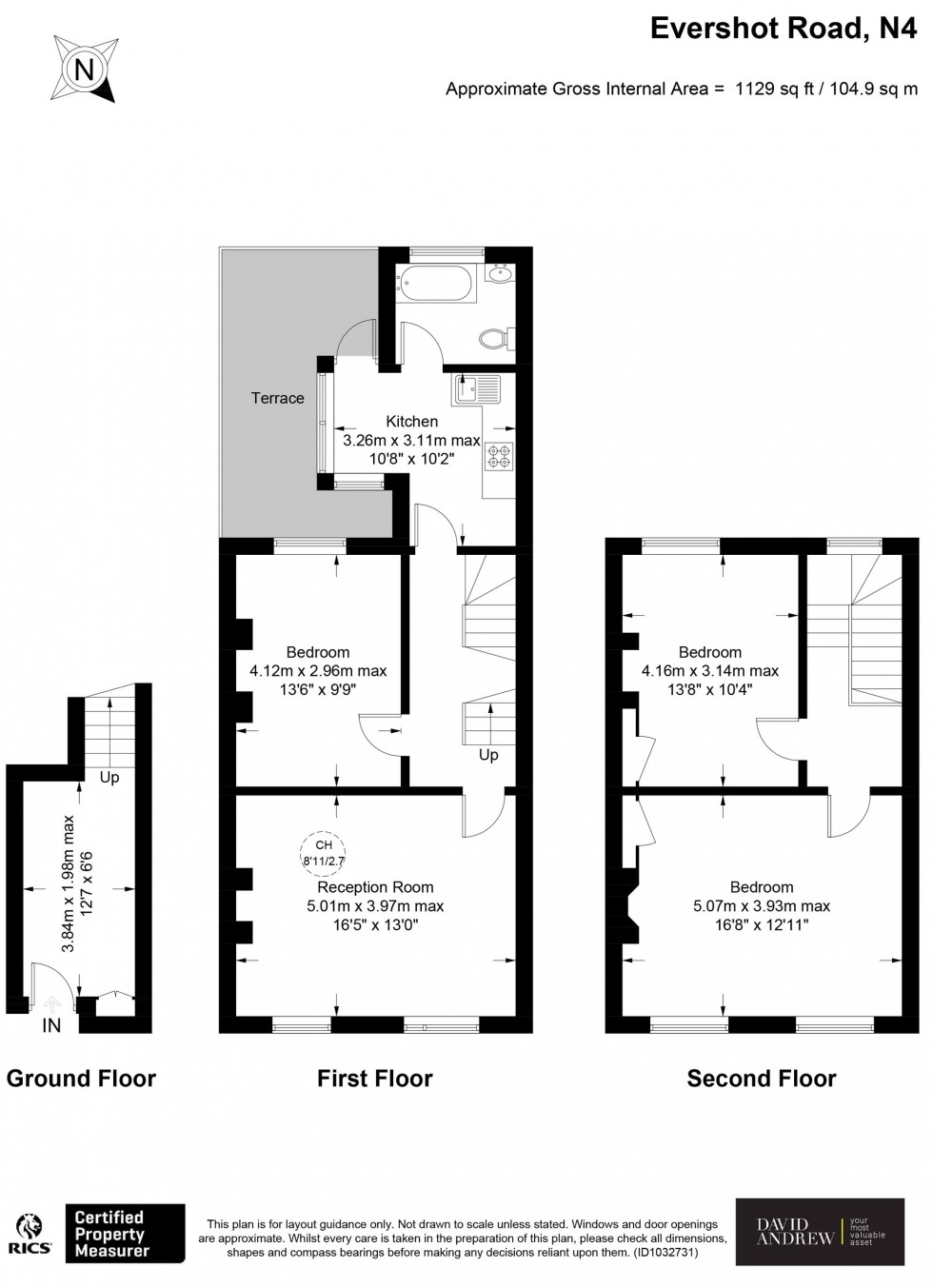 Floorplan for Evershot Road, London, N4
