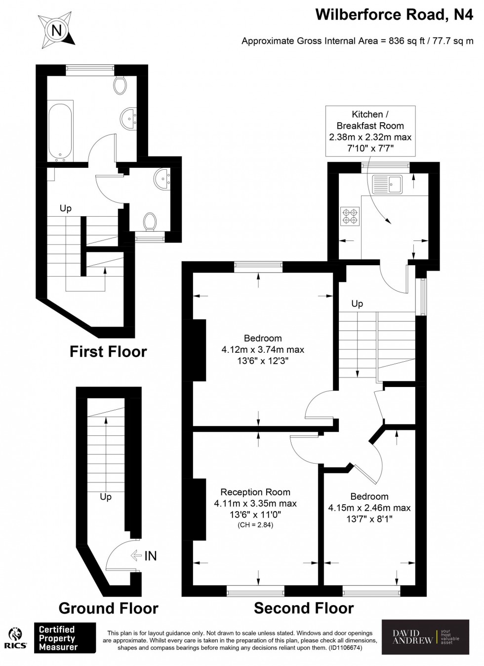 Floorplan for Wilberforce Road, London, N4