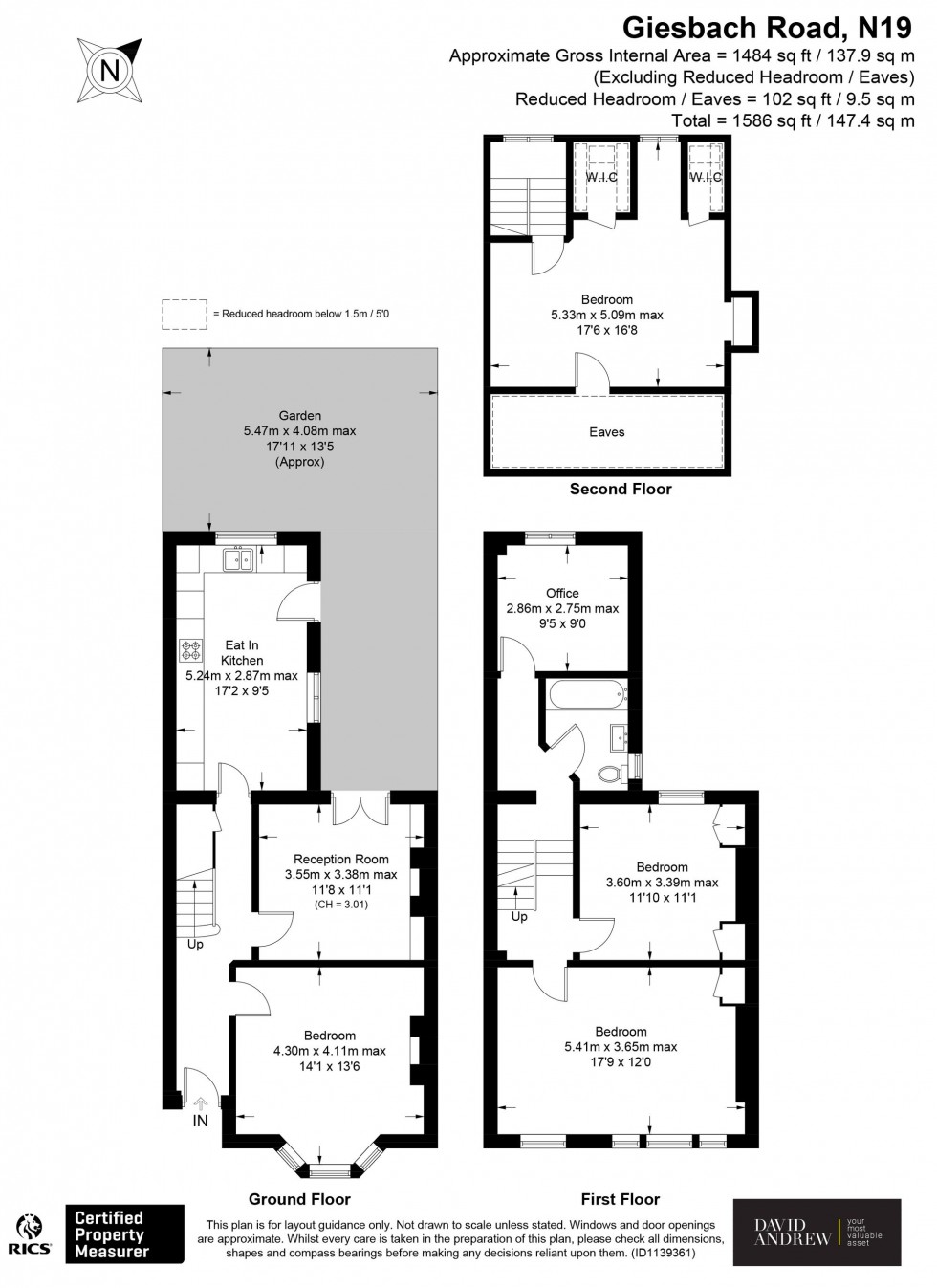 Floorplan for Giesbach Road, London, N19