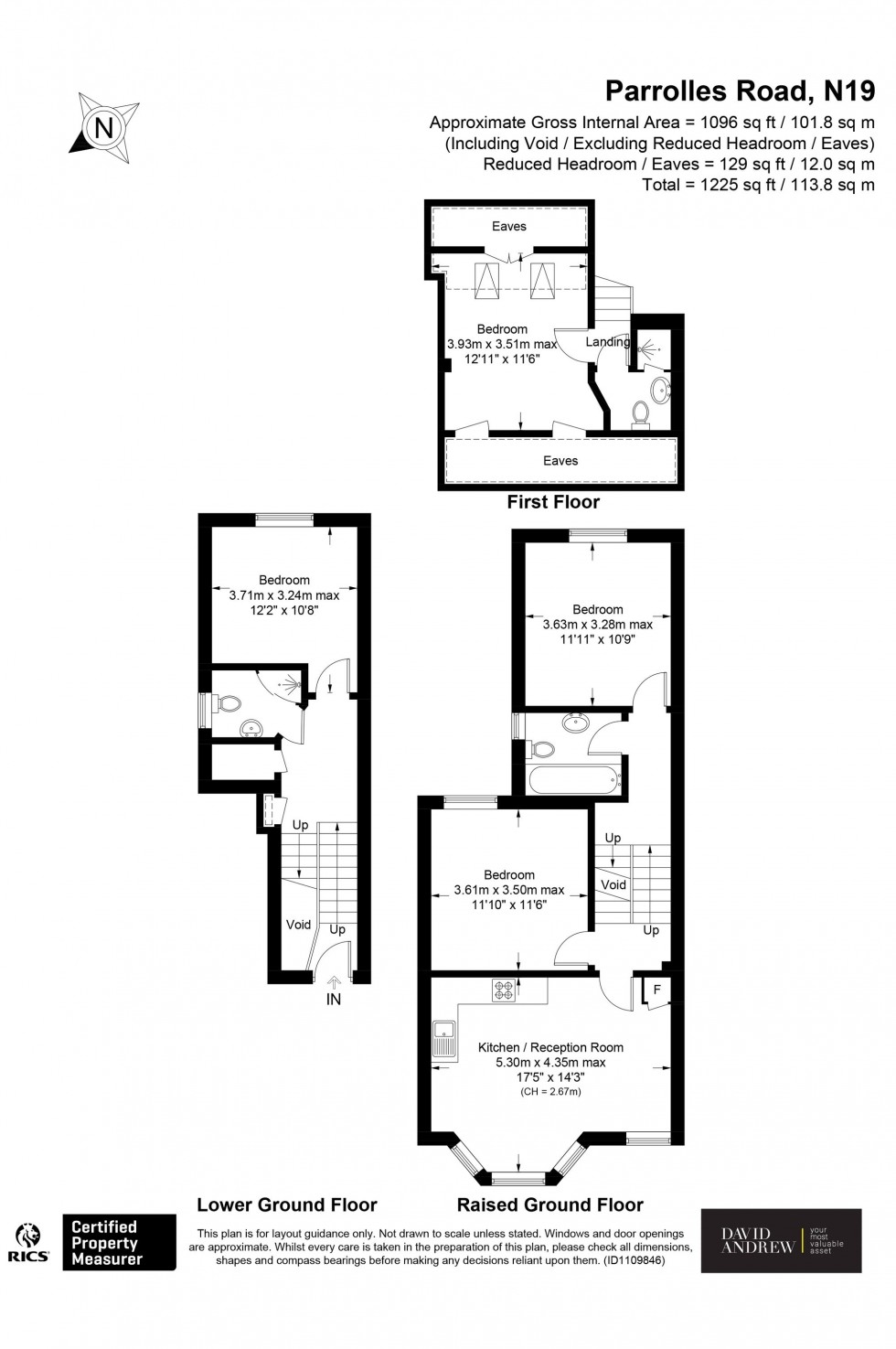 Floorplan for Parolles Road, London, N19