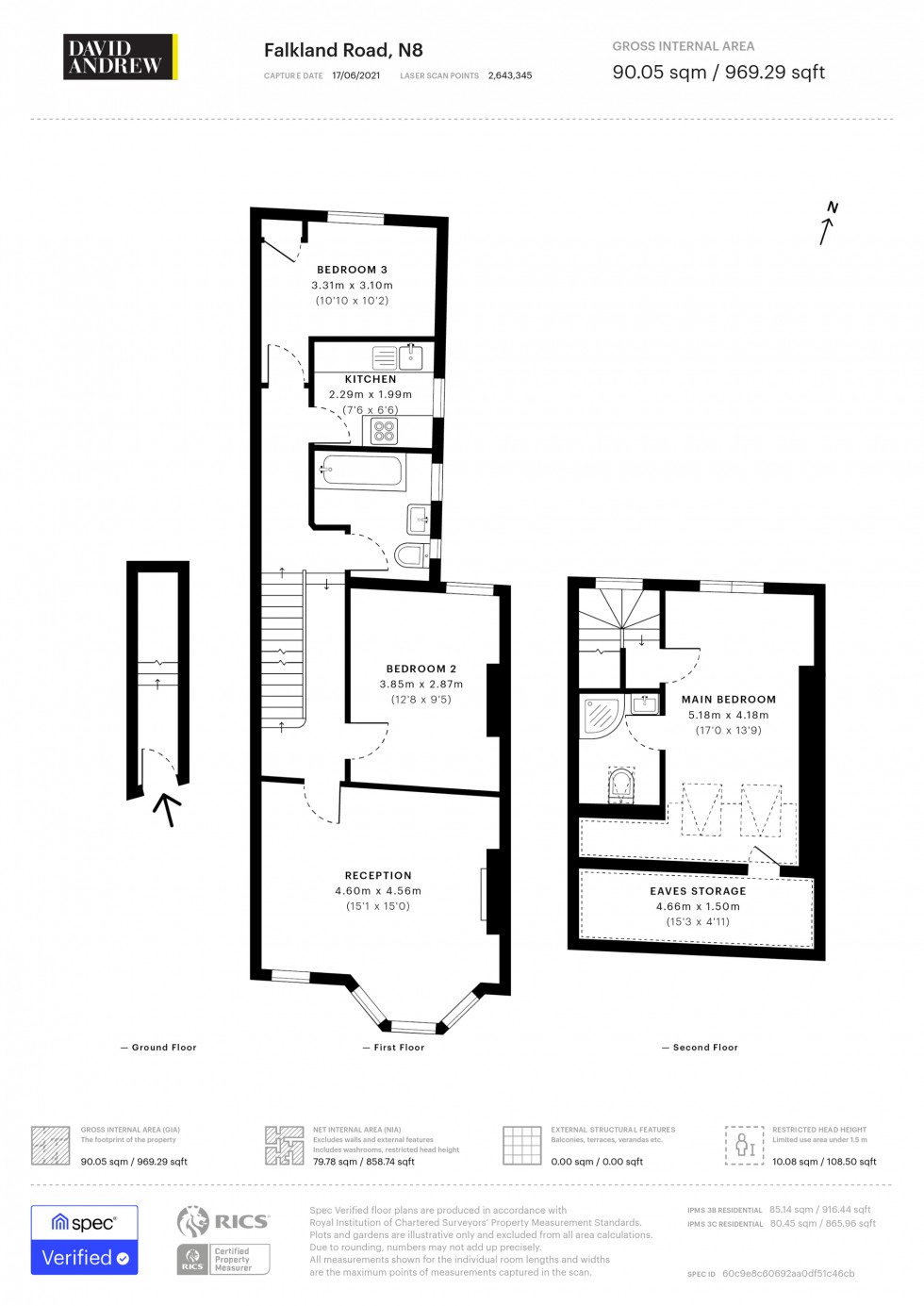 Floorplan for Falkland Road, London, N8
