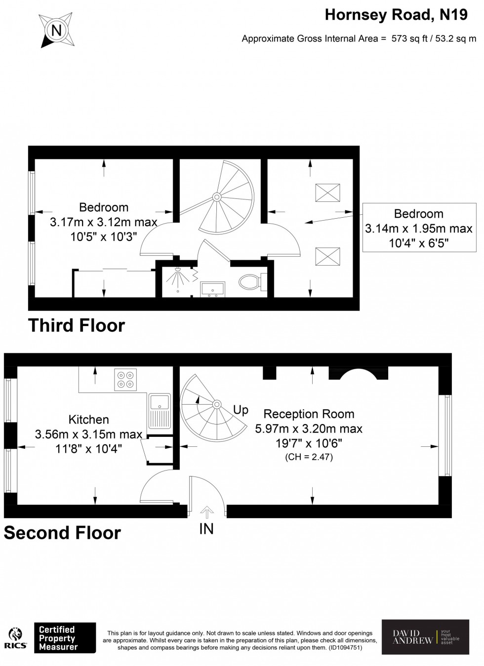 Floorplan for Hornsey Road, London, N19