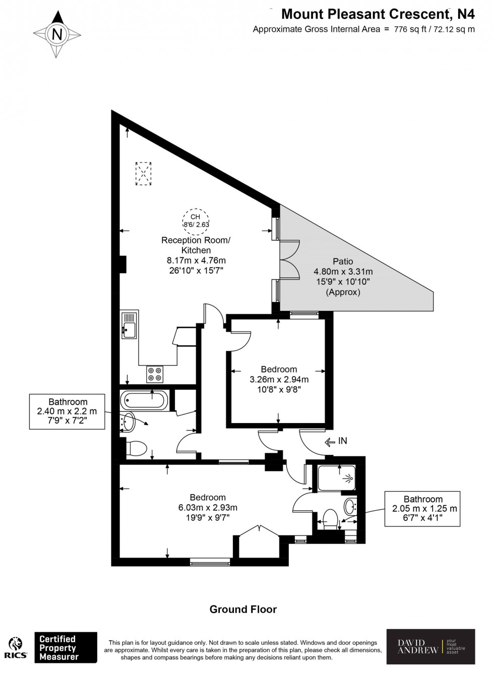 Floorplan for Mount Pleasant Crescent, London, N4