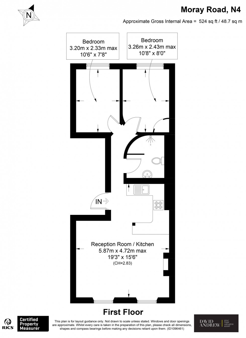 Floorplan for Moray Road, London, N4