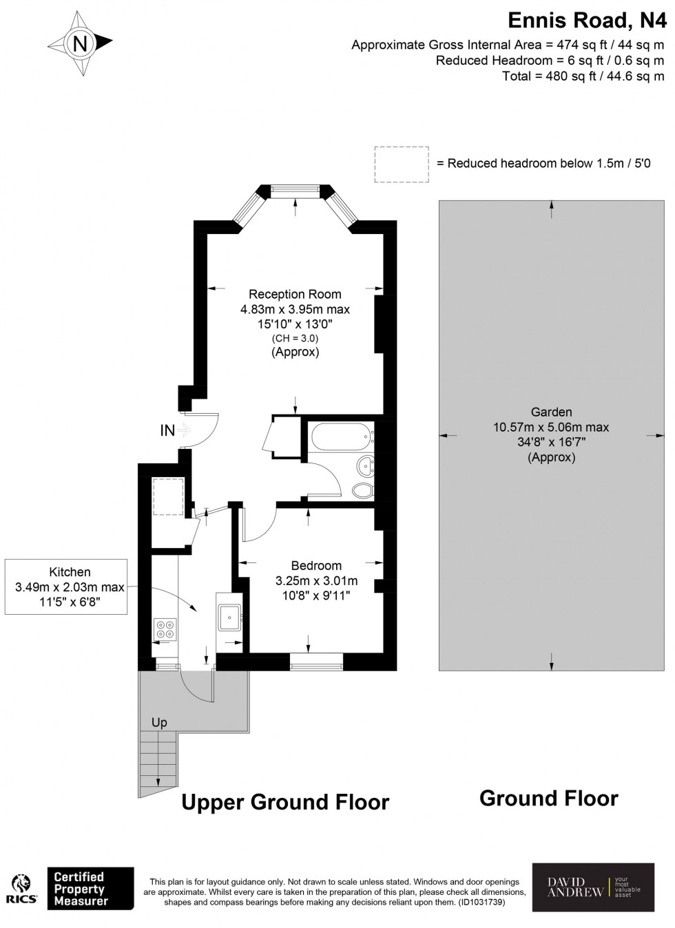 Floorplan for Ennis Road, London, N4