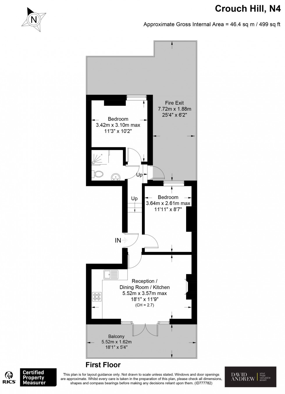 Floorplan for Crouch Hill, London, N4