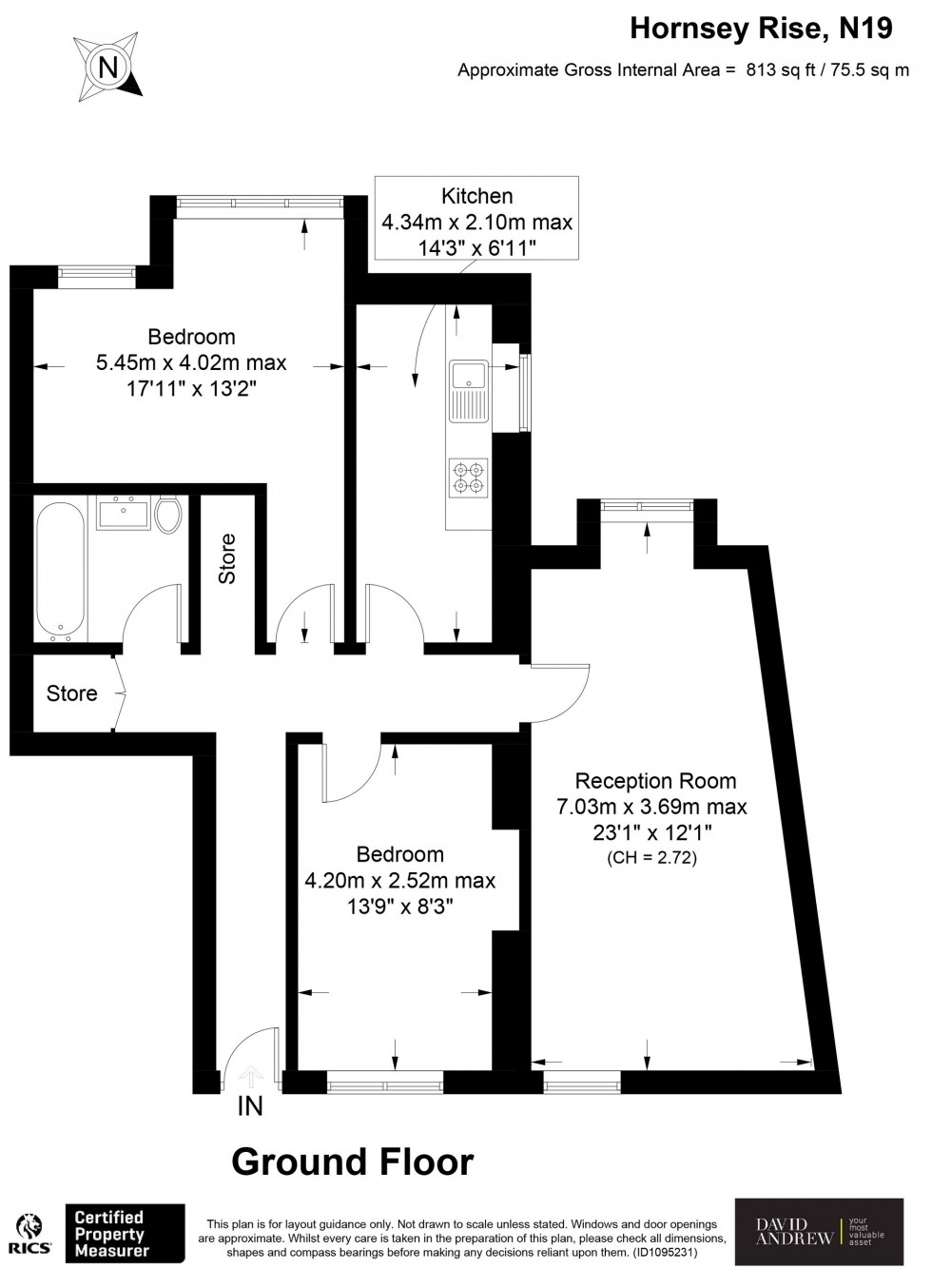 Floorplan for Hornsey Rise, London, N19
