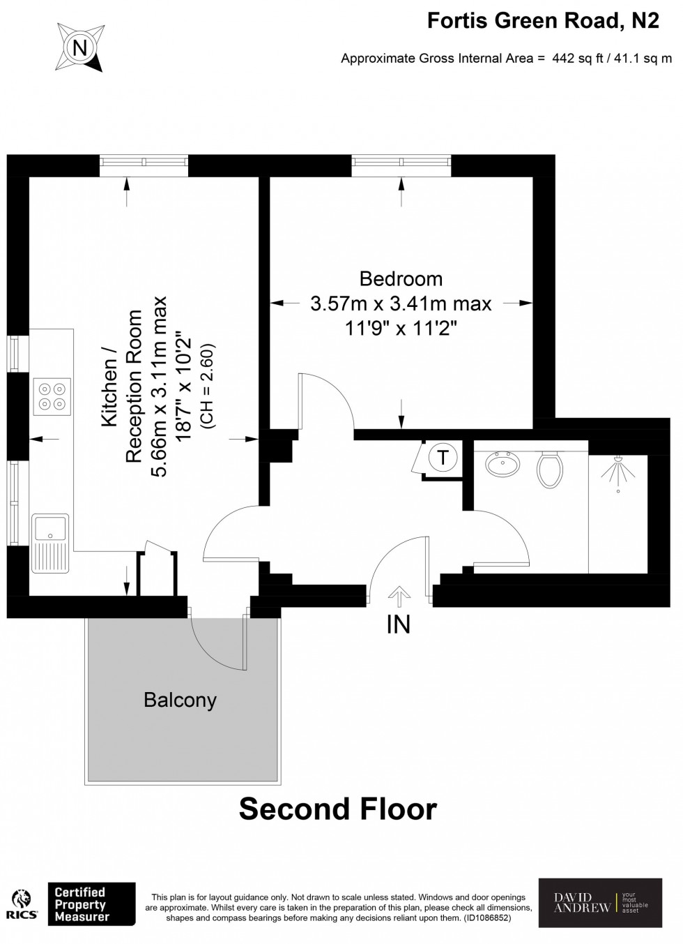 Floorplan for Fortis Green, London, N2