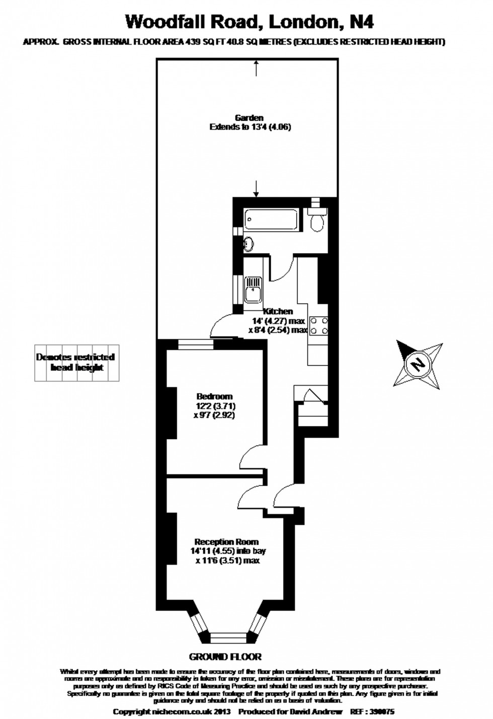 Floorplan for Woodfall Road, London, N4
