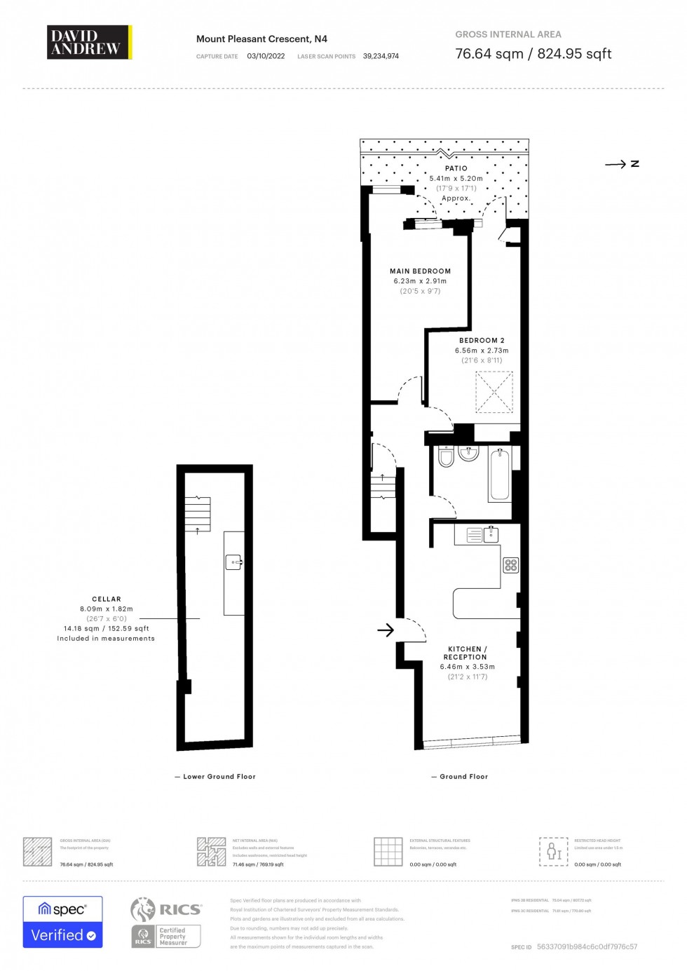 Floorplan for Mount Pleasant Crescent, London, N4