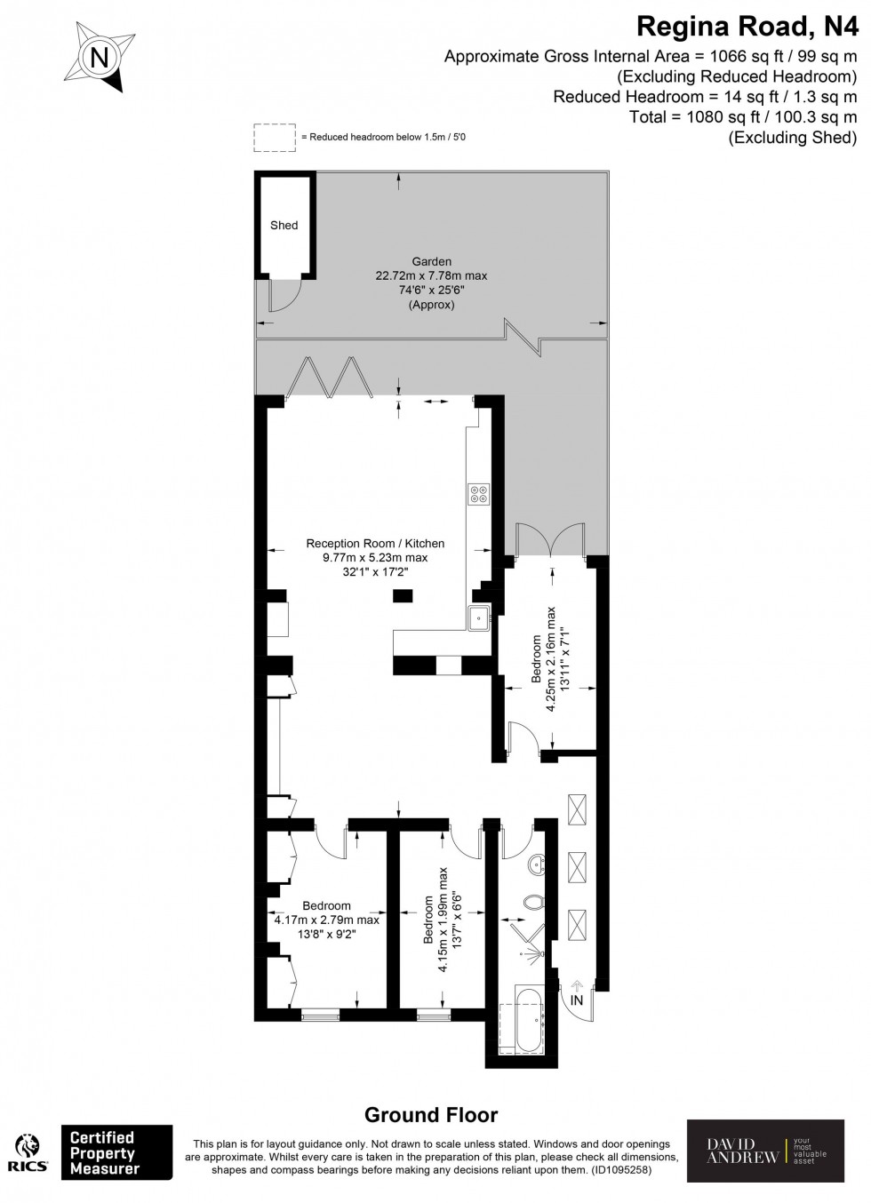 Floorplan for Regina Road, London, N4