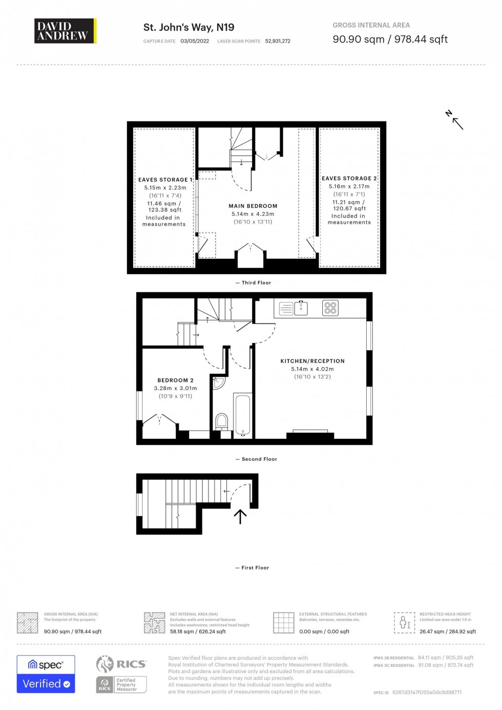 Floorplan for St. John's Way, London, N19