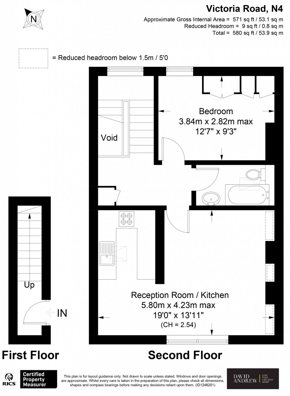 Floorplan for Victoria Road, London, N4