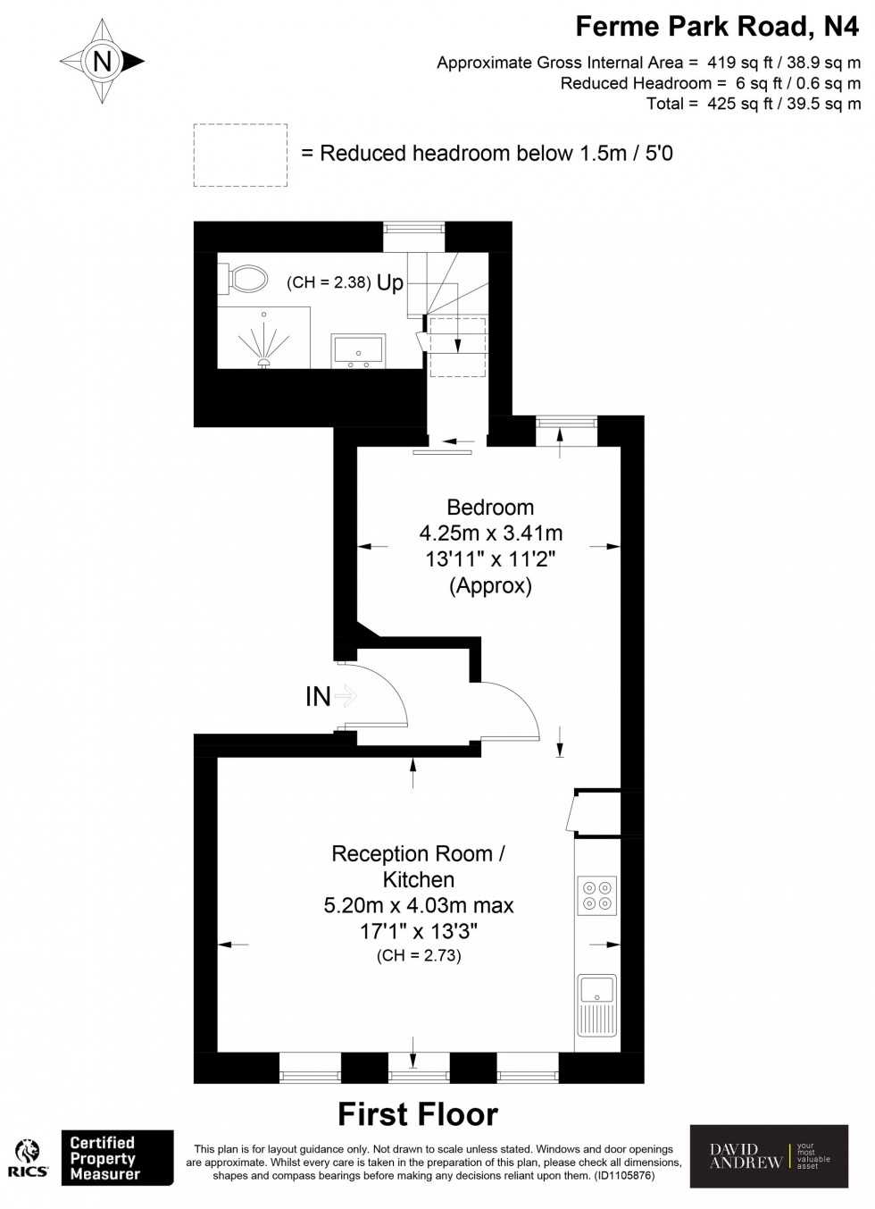 Floorplan for Ferme Park Road, London, N4