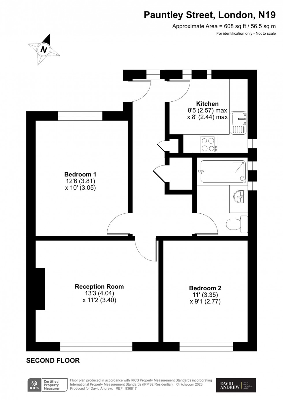 Floorplan for Pauntley Street, Pauntley House Pauntley Street, N19
