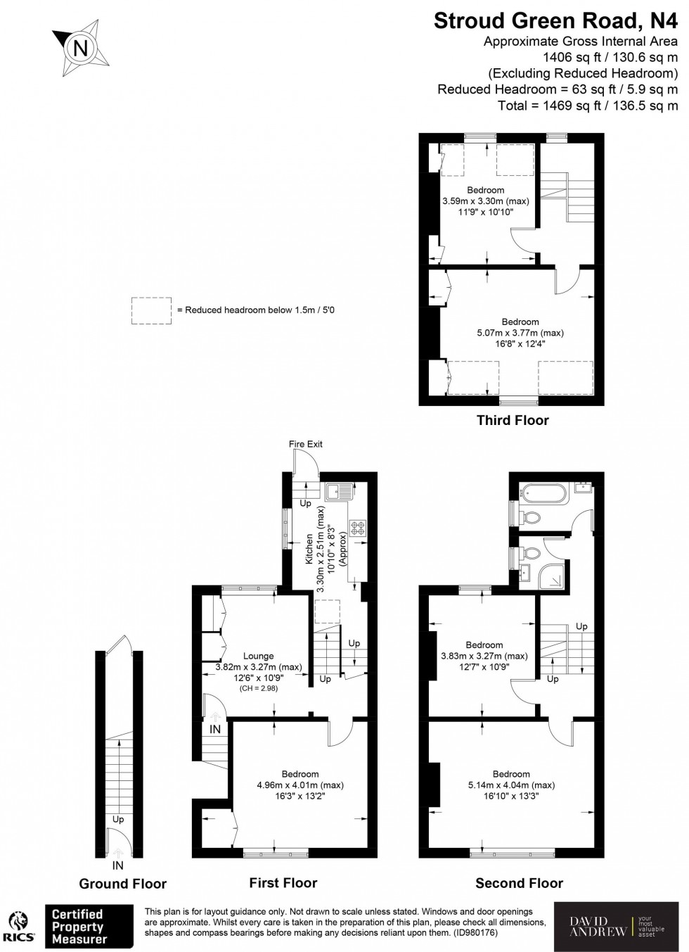 Floorplan for Stroud Green Road, London, N4