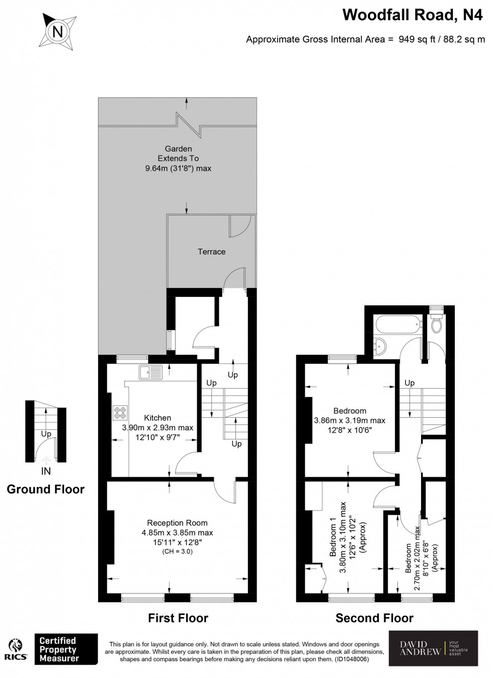 Floorplan for Woodfall Road, 5B Woodfall Road, N4