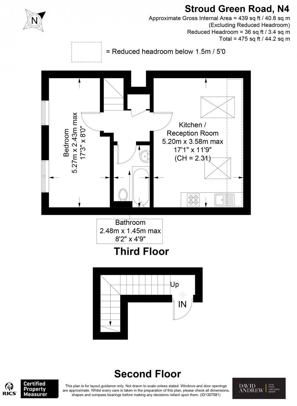 Floorplan for Stroud Green Road, London, N4
