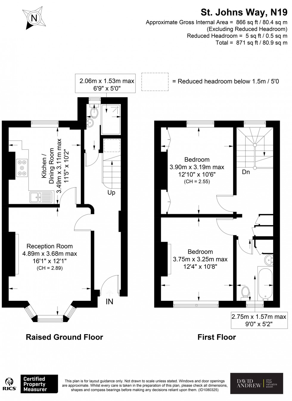 Floorplan for St. John's Way, London, N19
