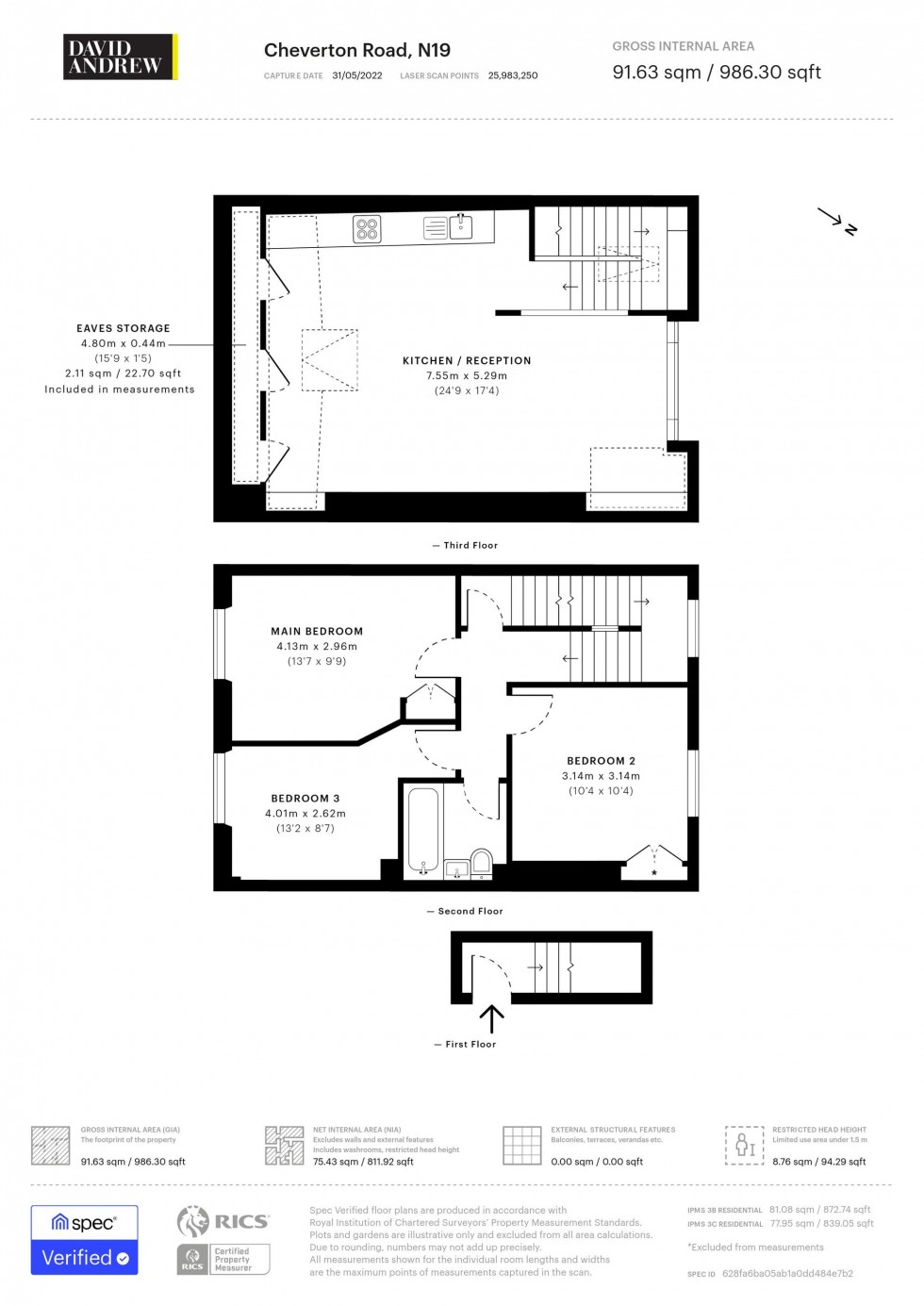 Floorplan for Cheverton Road, London, N19