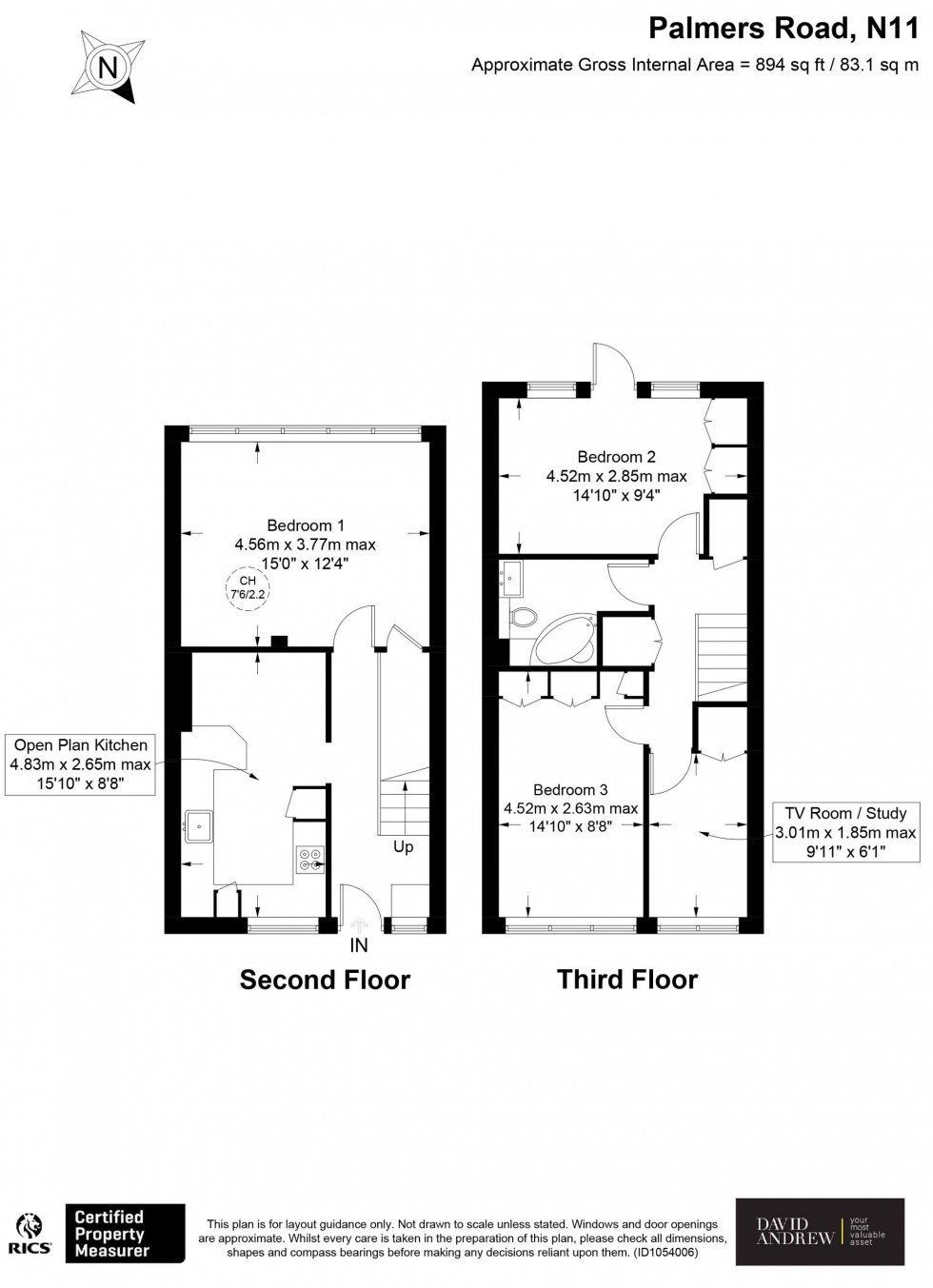 Floorplan for Palmers Road, London, N11