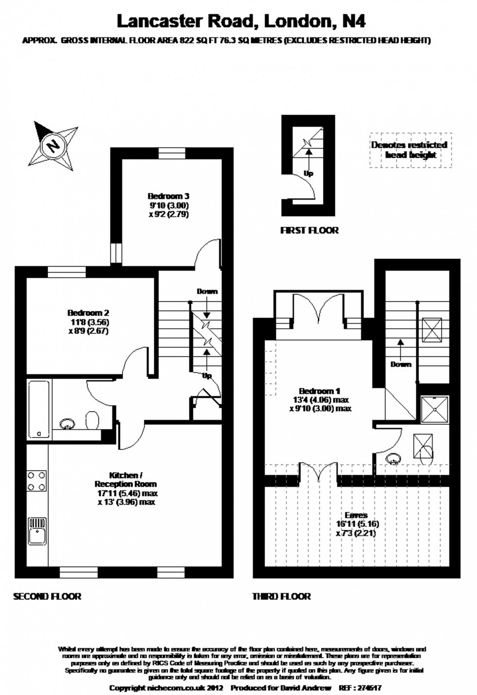 Floorplan for Lancaster Road, London, N4