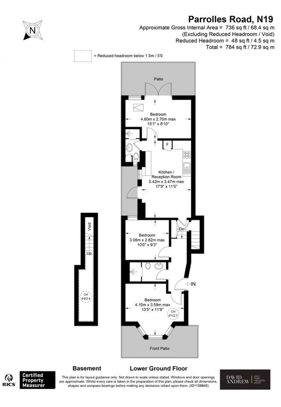 Floorplan for Parolles Road, London, N19