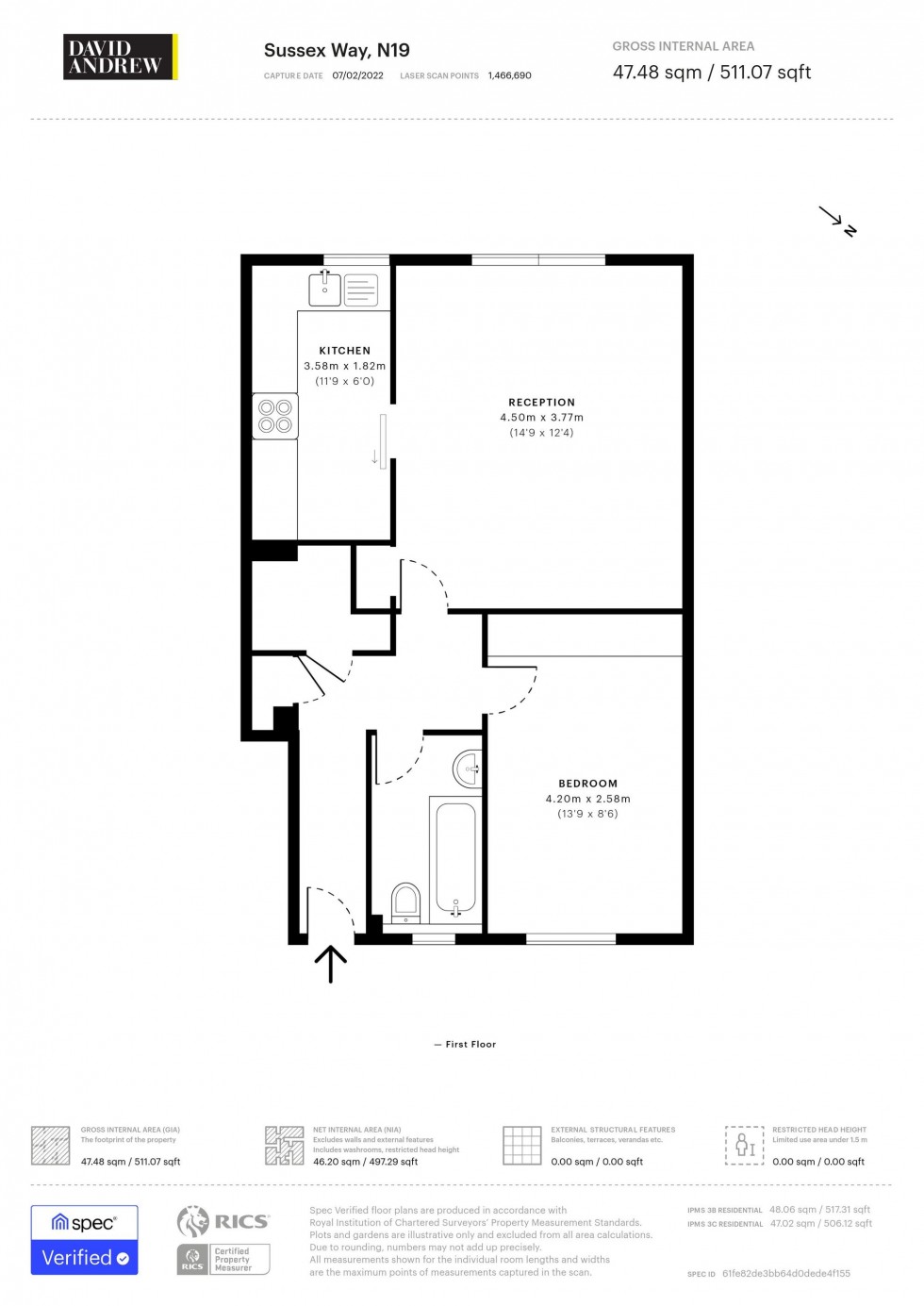 Floorplan for Sussex Way, London, N19