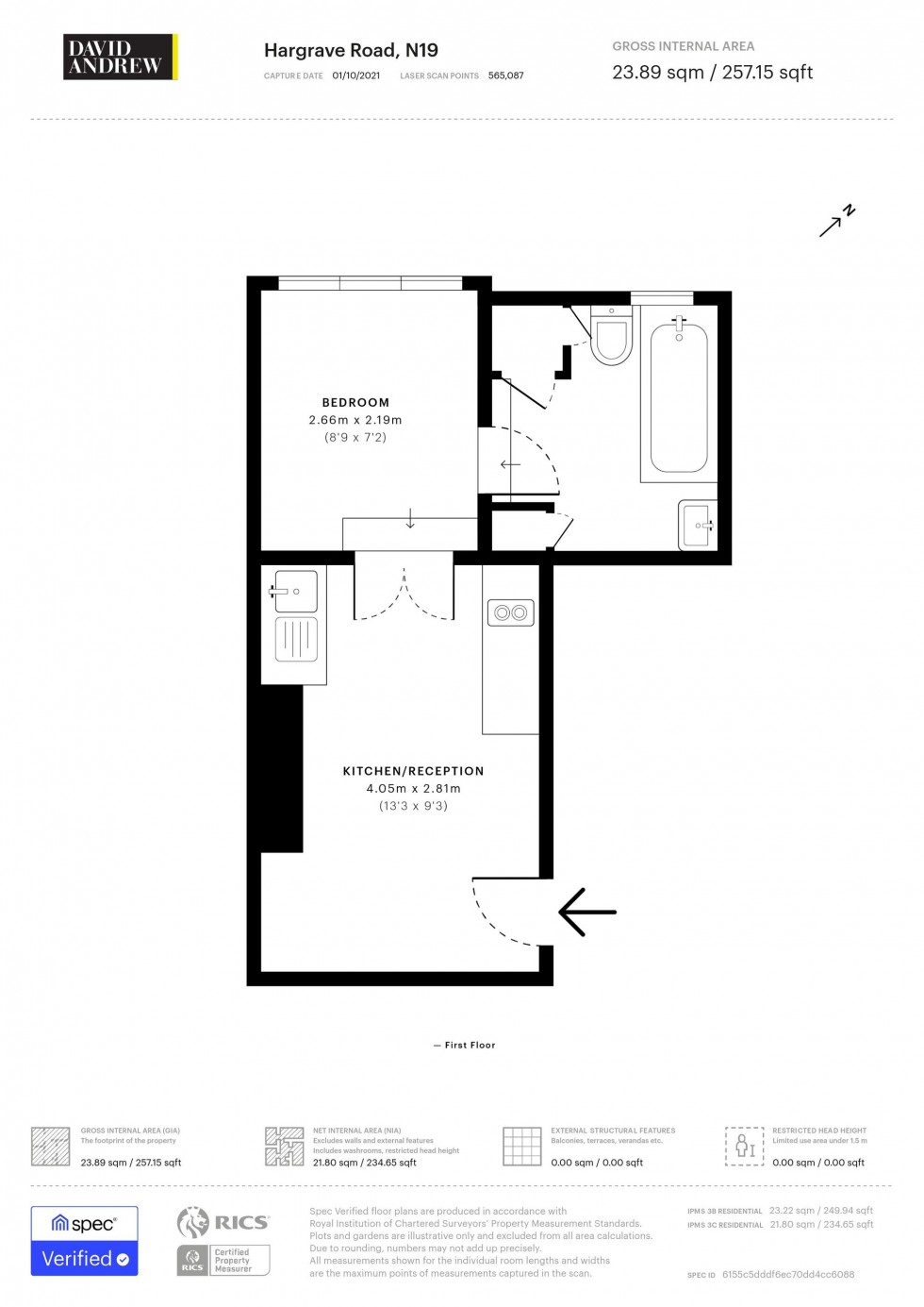 Floorplan for Hargrave Road, London, N19