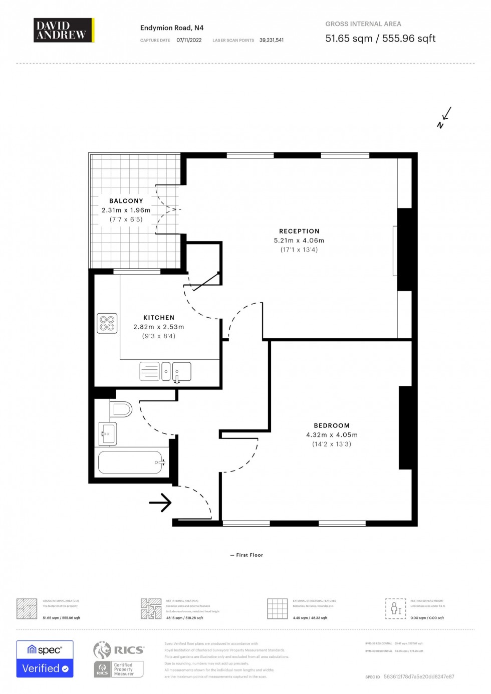 Floorplan for Endymion Road, London, N4