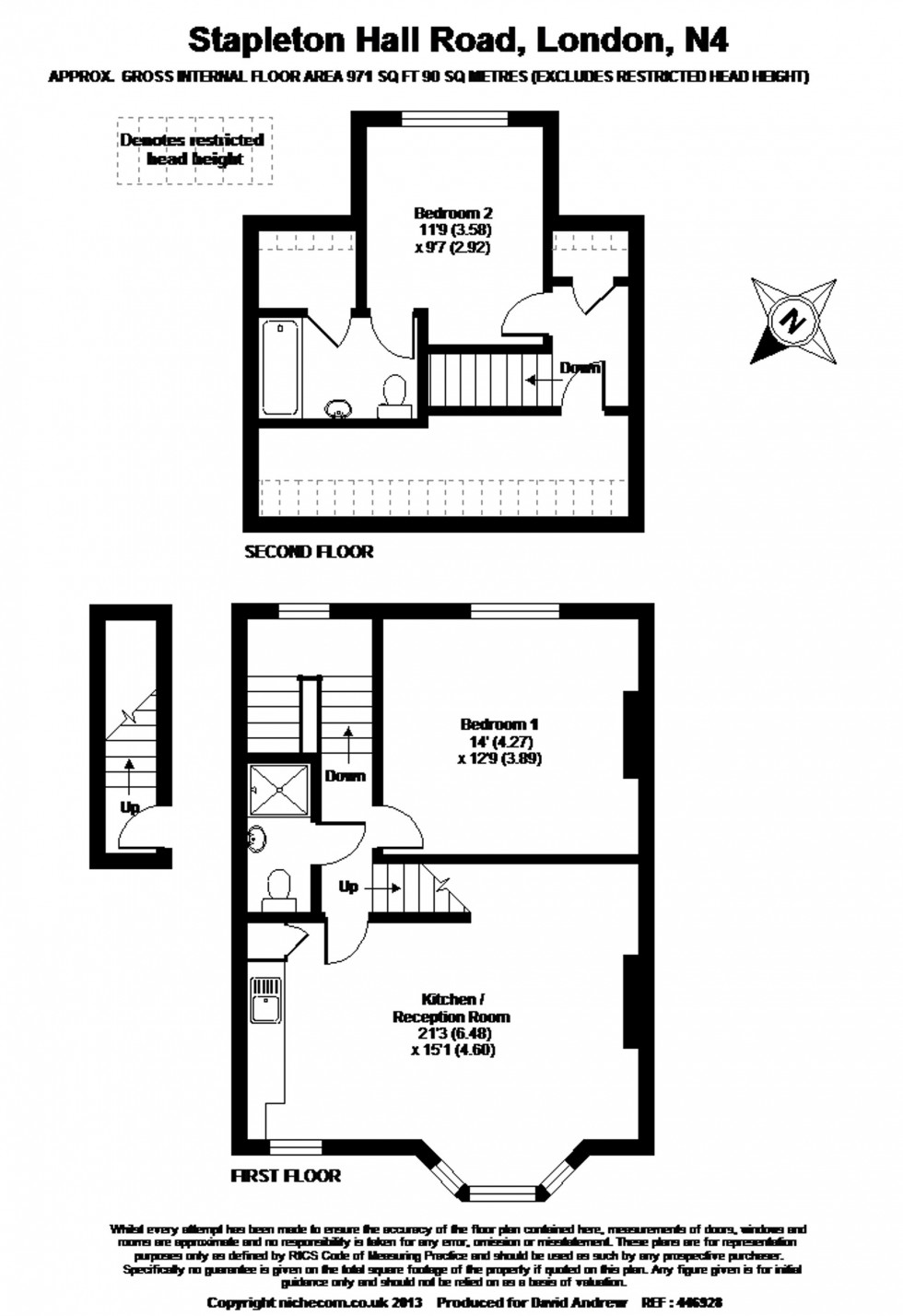 Floorplan for Stapleton Hall Road, London, N4