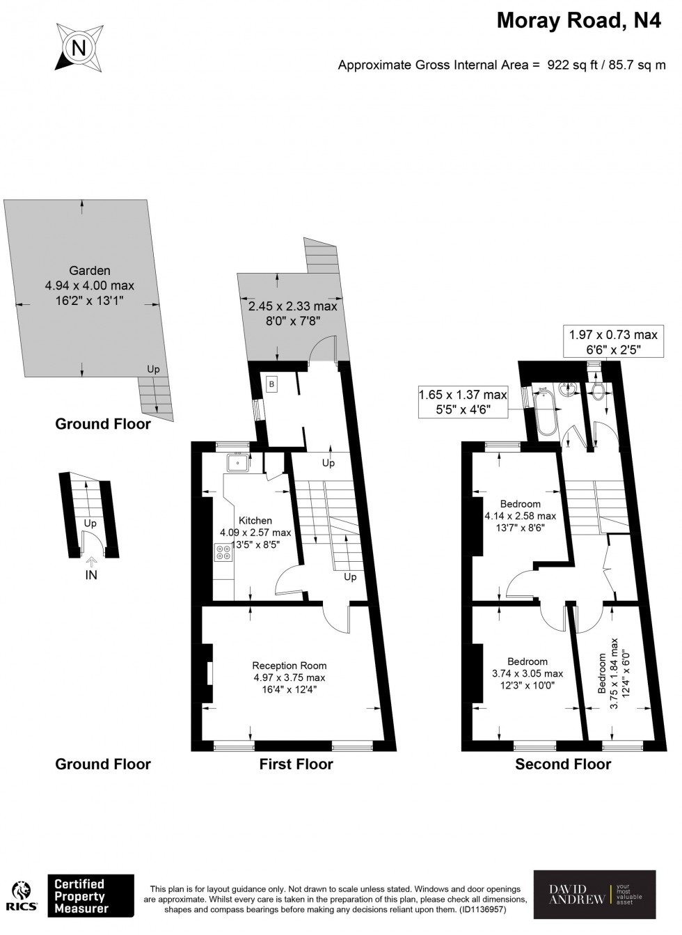 Floorplan for Moray Road, London, N4