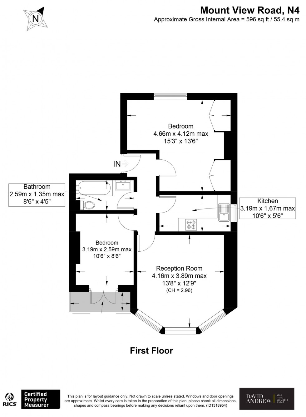 Floorplan for Mount View Road, London, N4