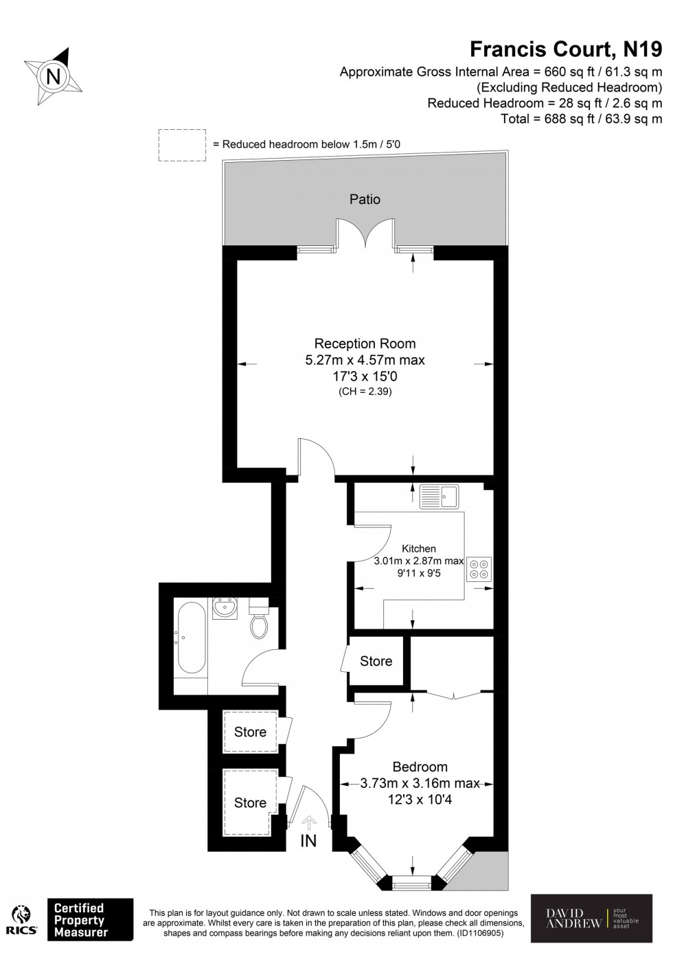 Floorplan for Grenville Road, London, N19