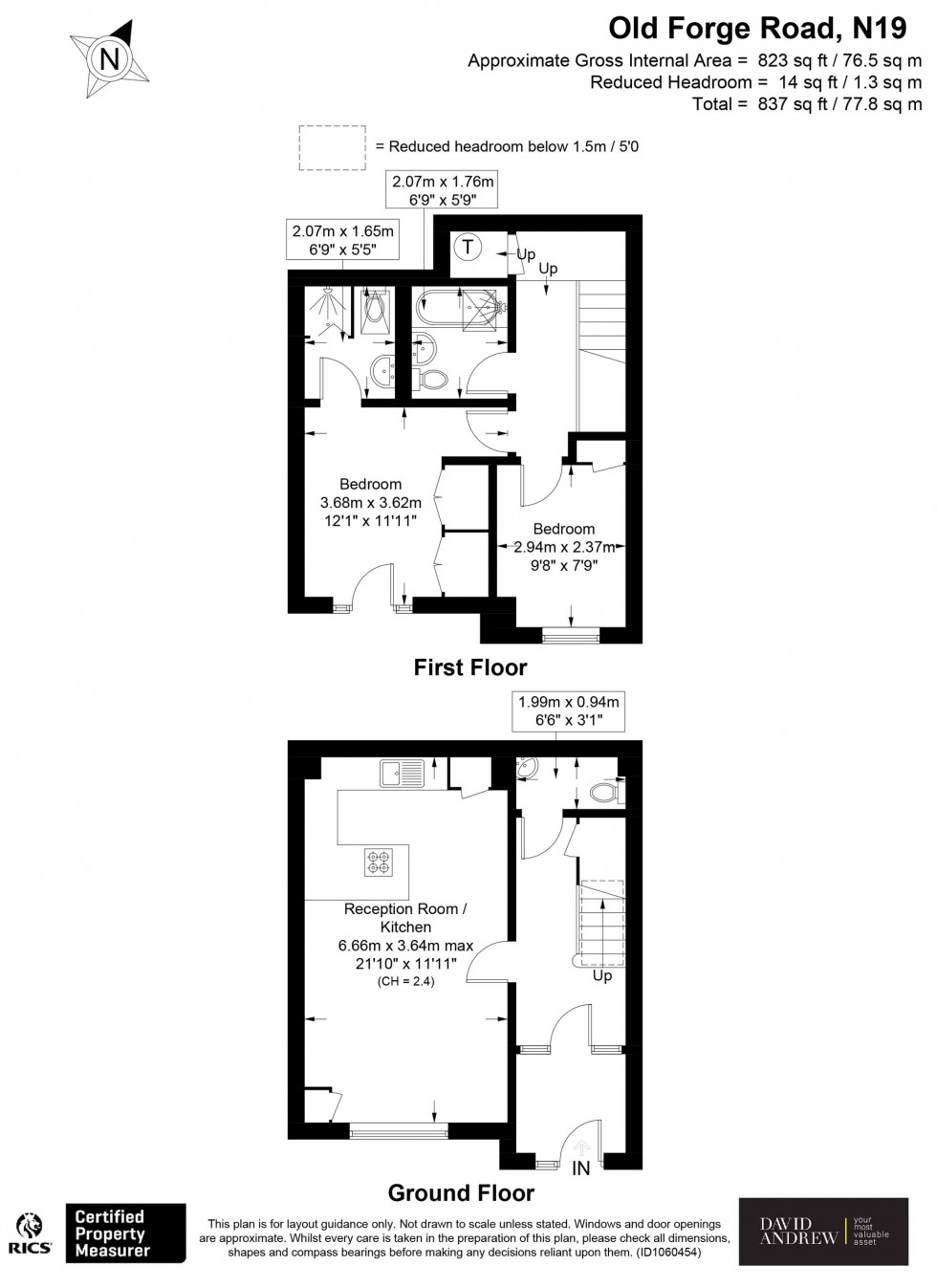 Floorplan for Old Forge Road, London, N19