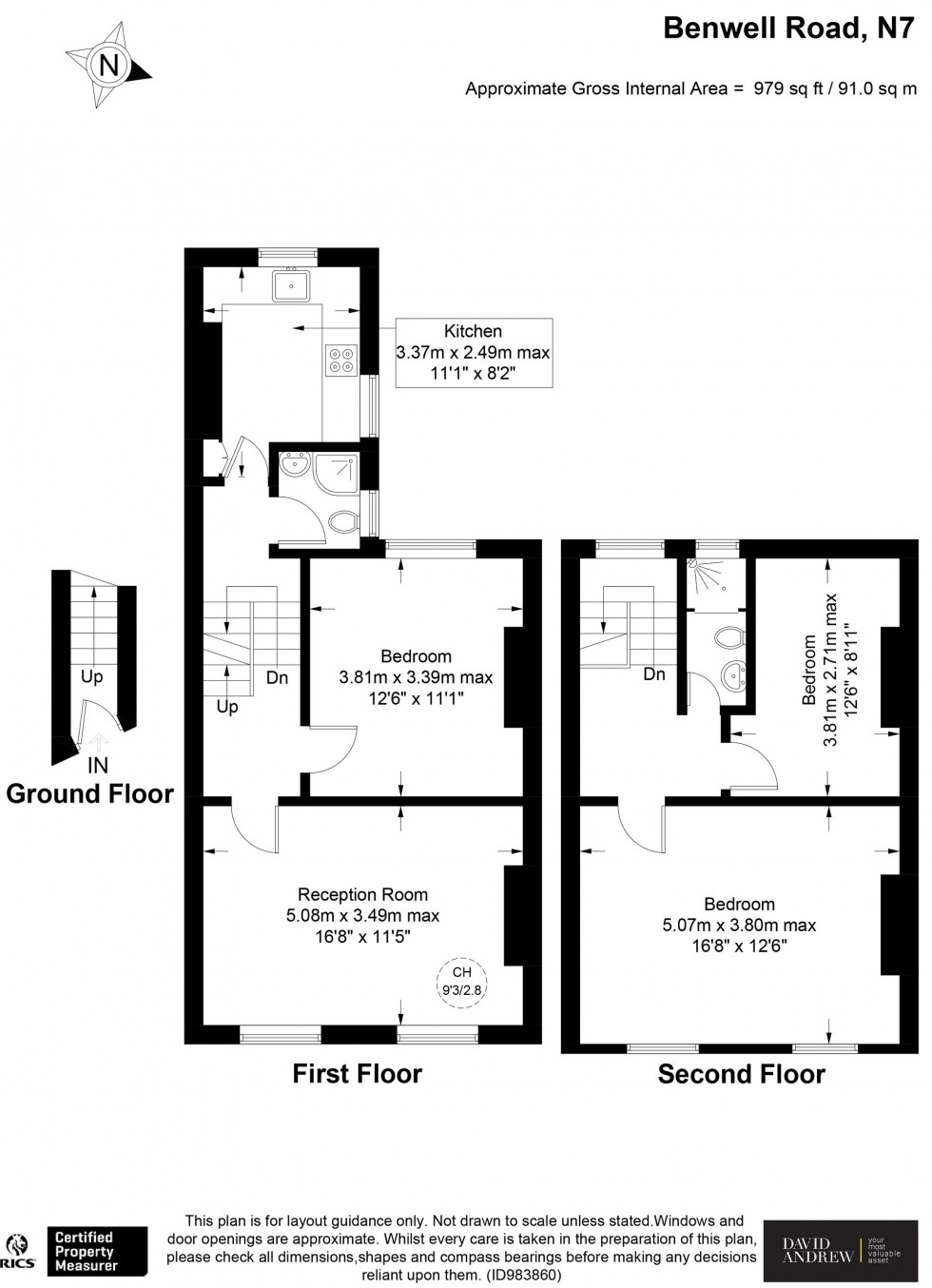 Floorplan for Benwell Road, London, N7