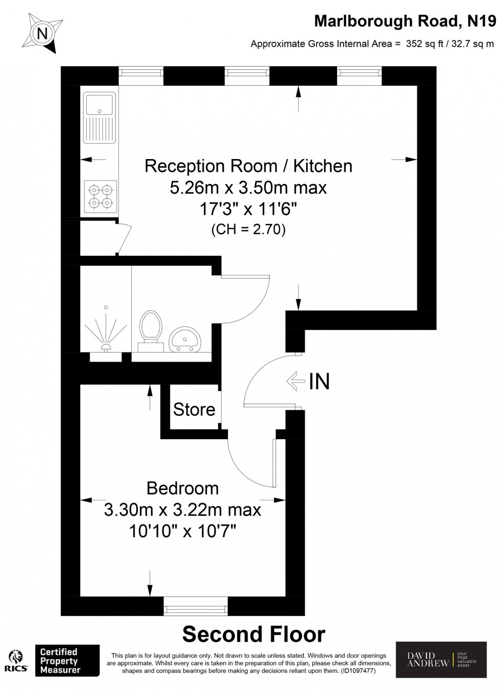 Floorplan for Marlborough Road, London, N19