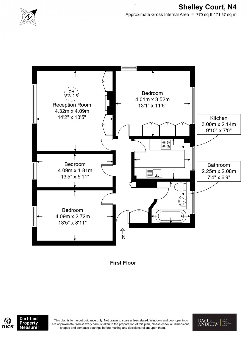 Floorplan for Hanley Road, Shelley Court Hanley Road, N4