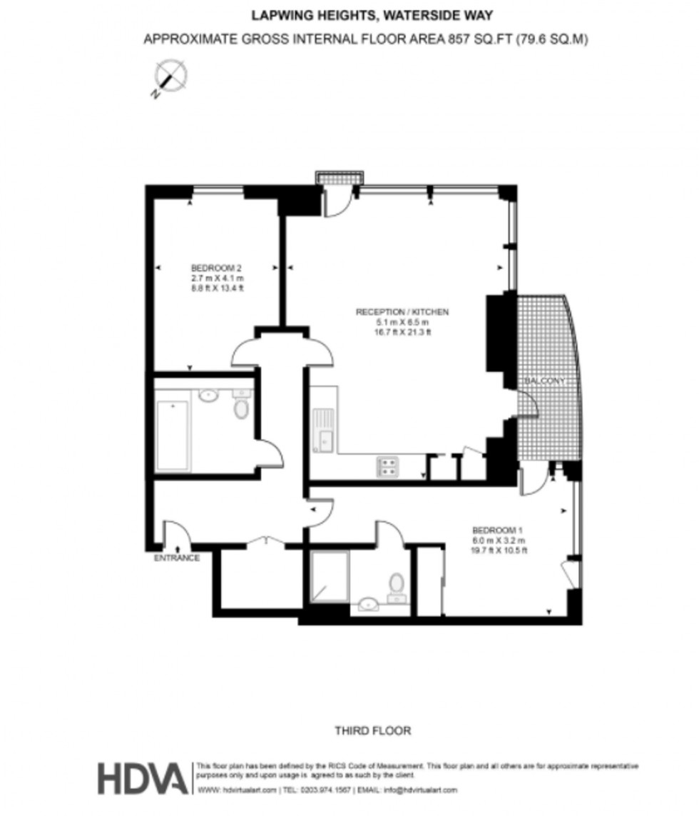 Floorplan for Waterside Way, Lapwing Heights Waterside Way, N17
