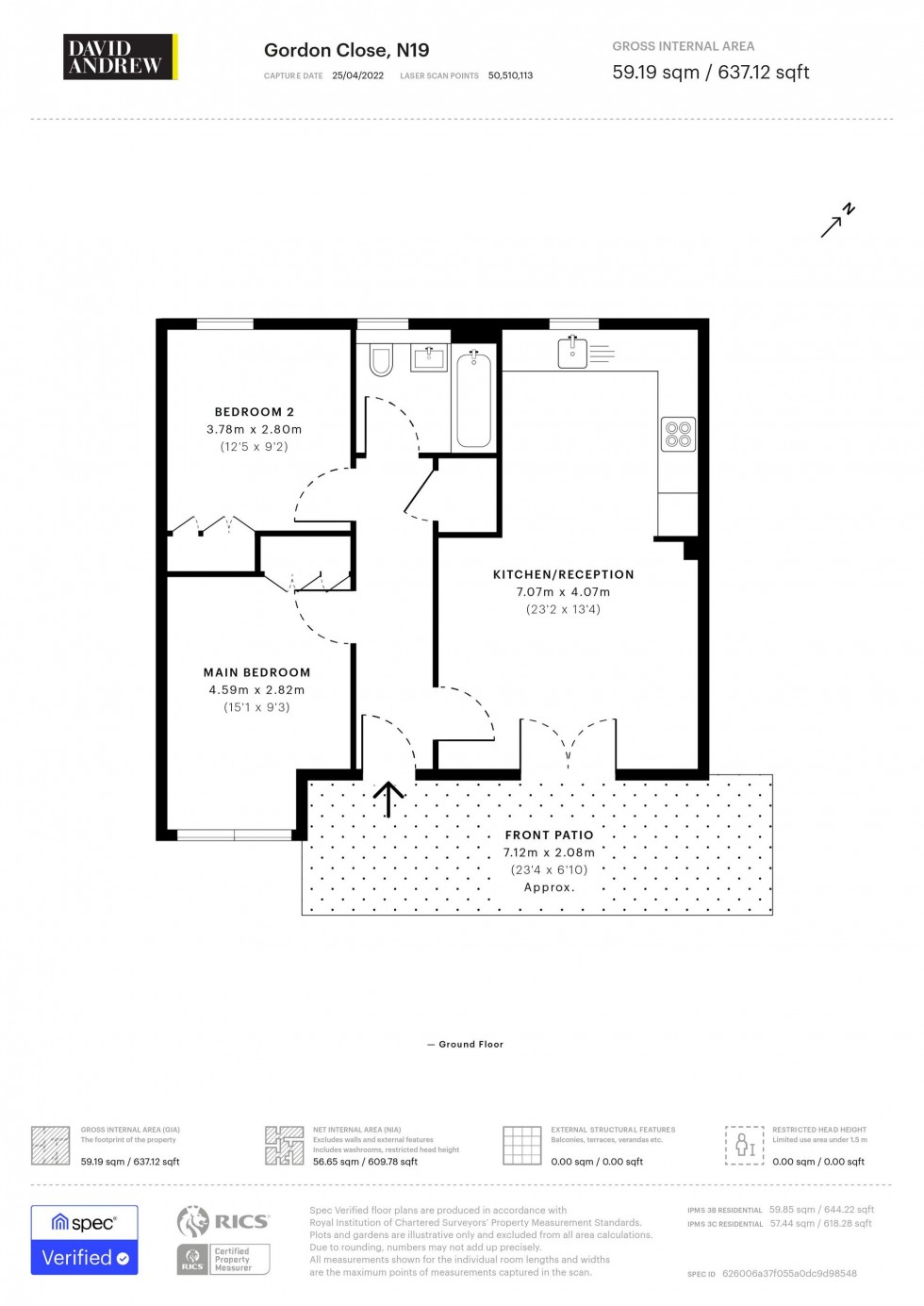 Floorplan for Gordon Close, London, N19