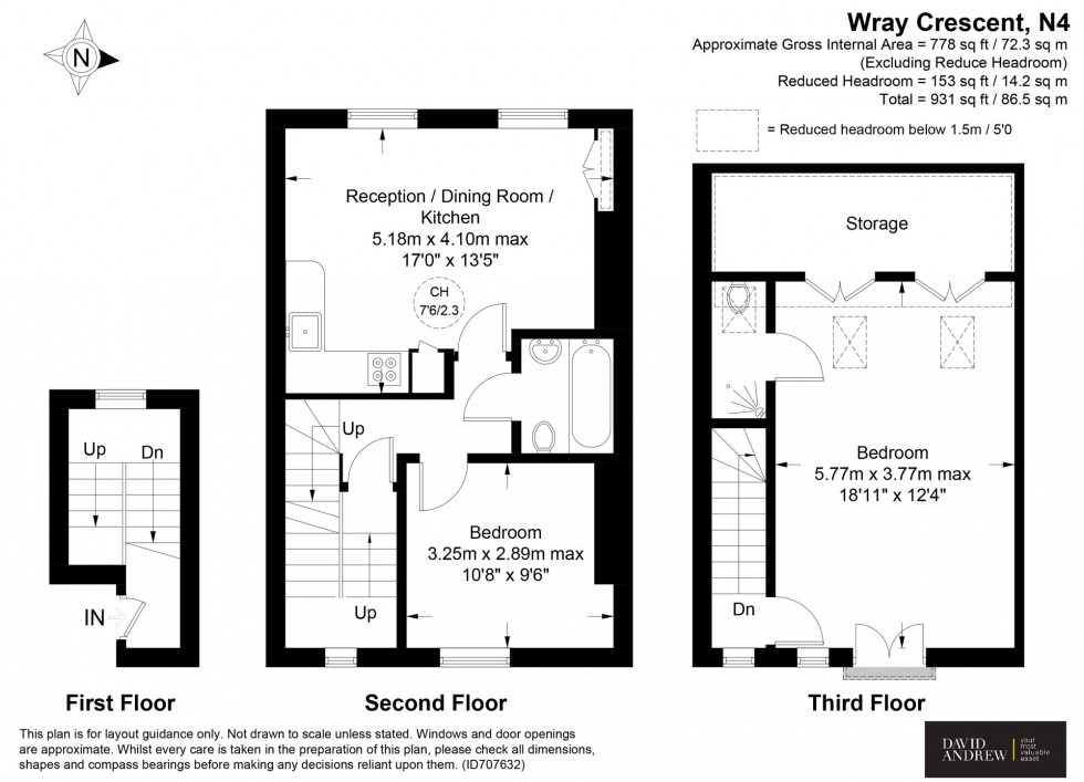 Floorplan for Wray Crescent, London, N4
