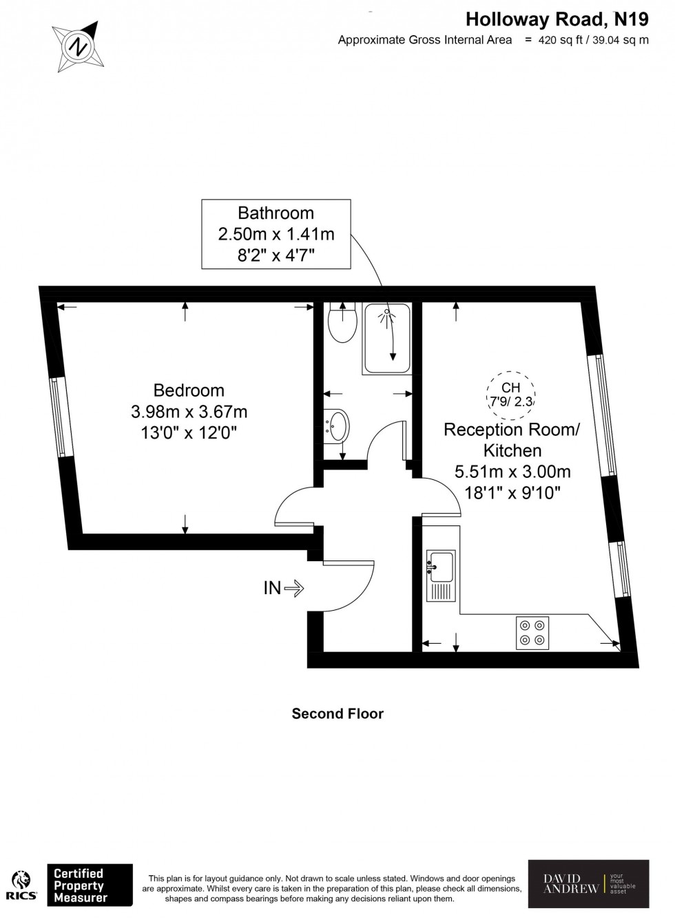 Floorplan for Holloway Road, London, N19