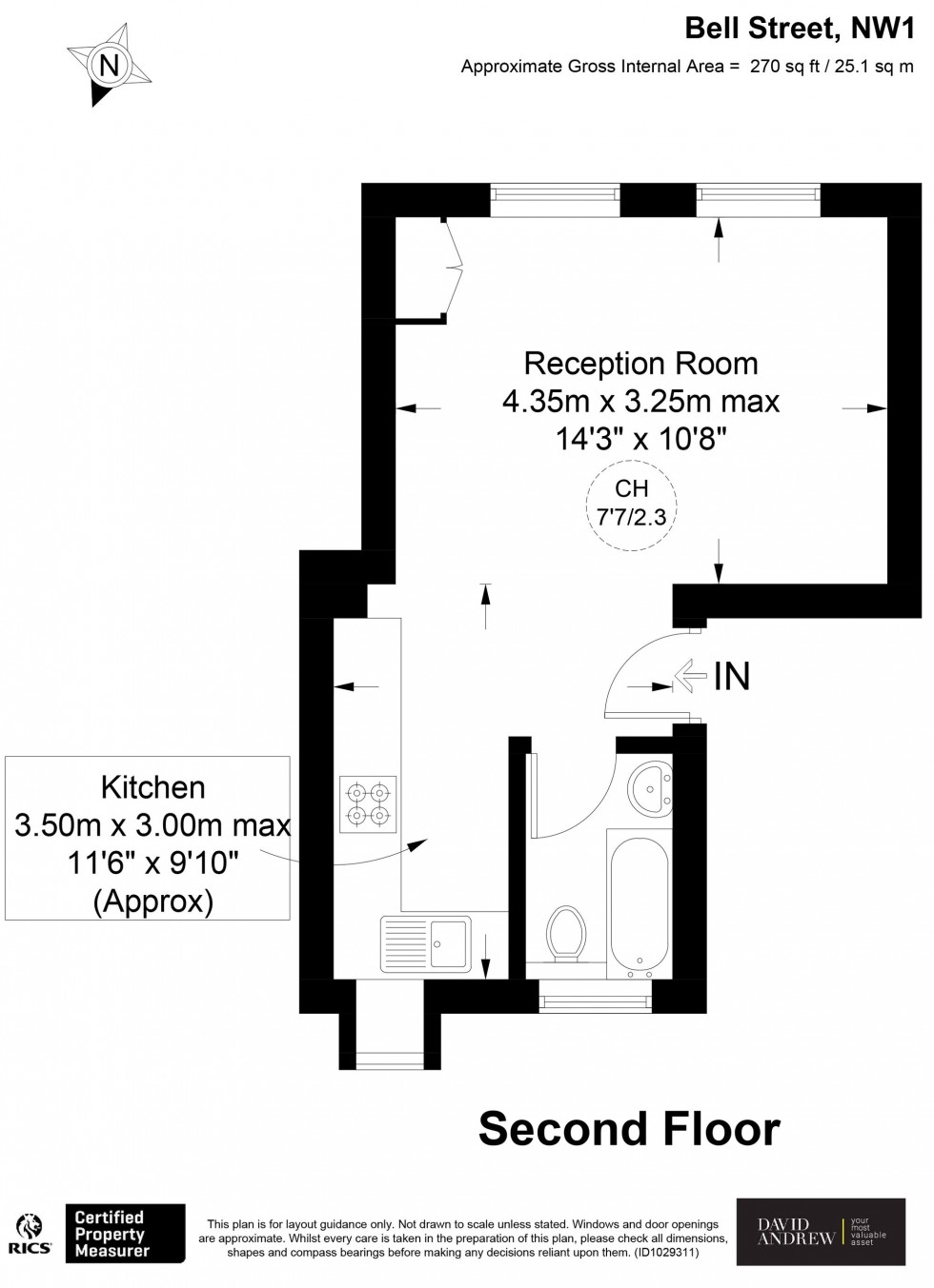 Floorplan for Bell Street, London, NW1