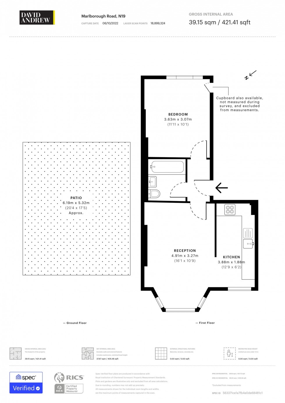 Floorplan for Marlborough Road, London, N19