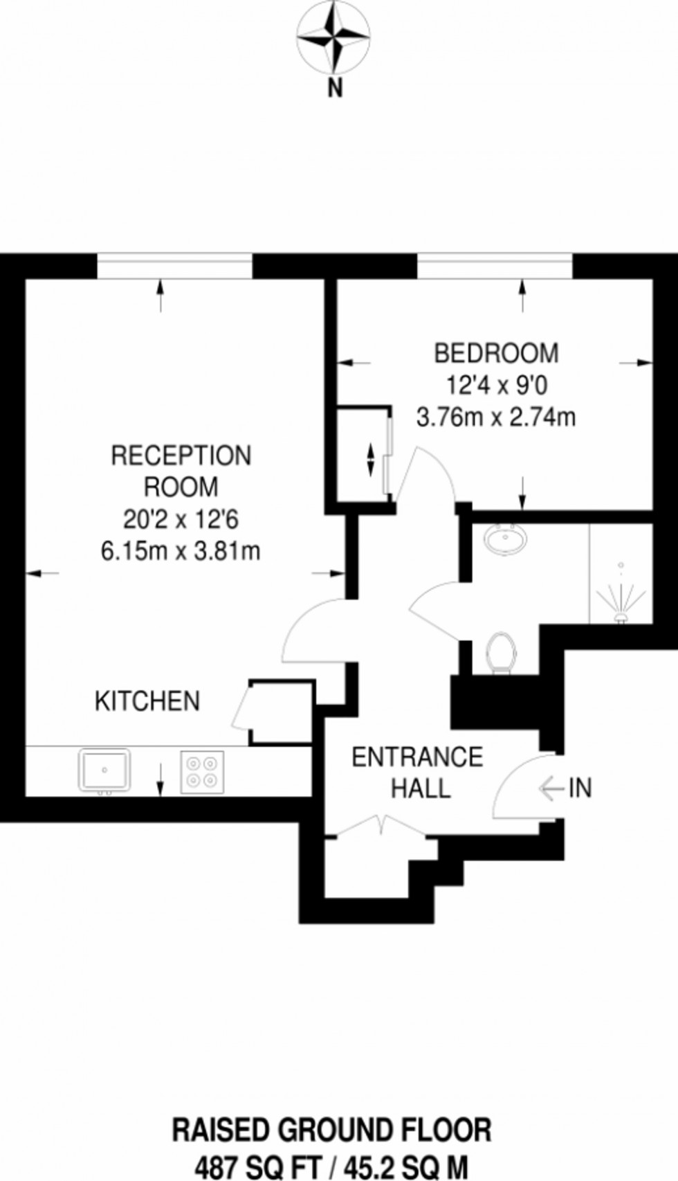 Floorplan for Holloway Road, Whittington House, N19