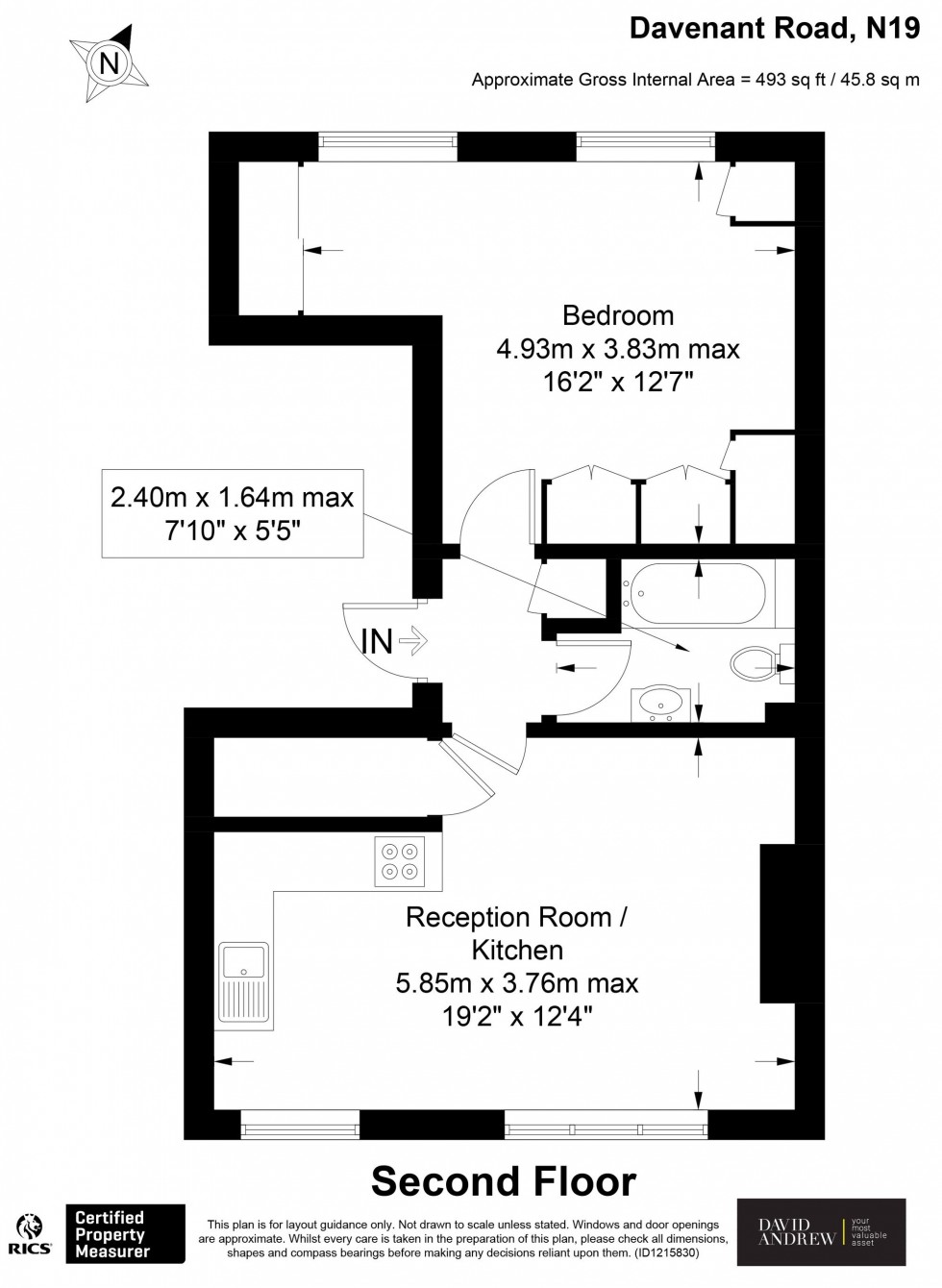 Floorplan for Davenant Road, London, N19